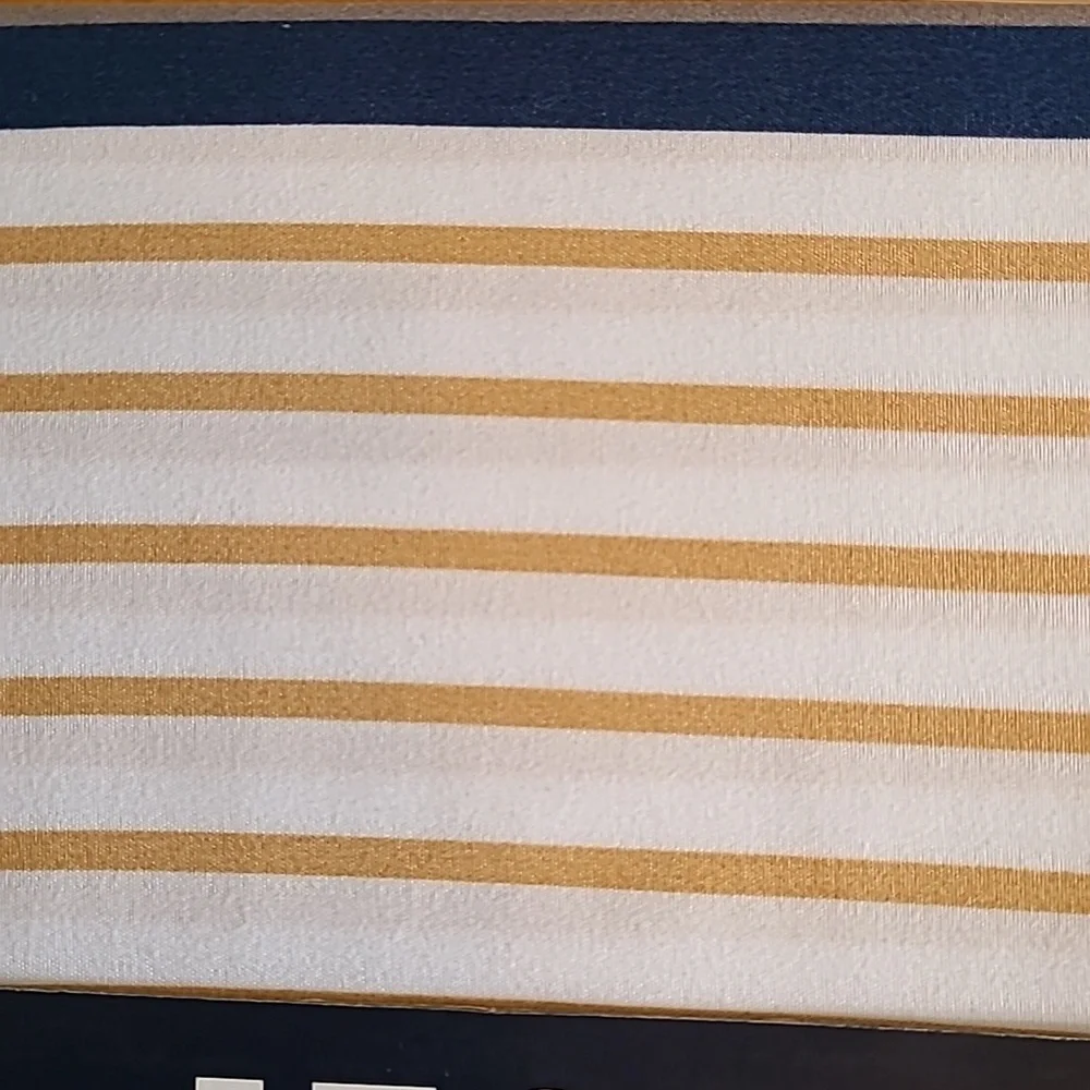 IZOD GRAY & BLUE STRIPED  SHOWER CURTAIN